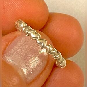 🌸Silver Heart Band Ring. Pandora🌸